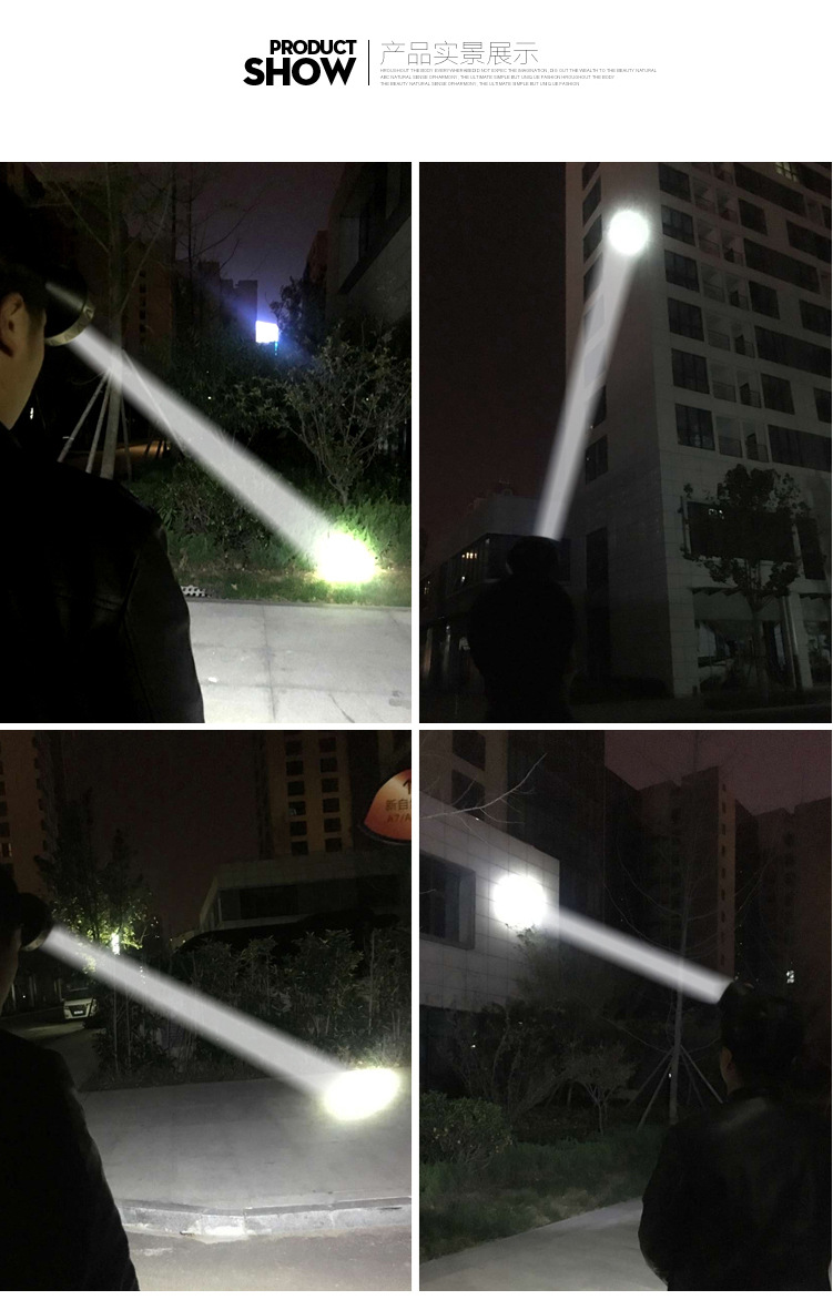 20W強(qiáng)光頭燈充電超亮戶外遠(yuǎn)射LED 頭掛光 洞口礦燈手電筒示例圖14