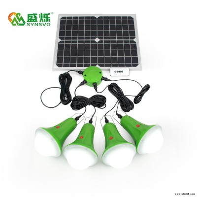 盛爍 新款太陽能燈 一拖四太陽能小系統(tǒng) 外出野營停電應(yīng)急燈SRE-99G-4