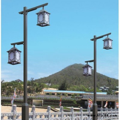 批發海光中式戶外照明LED庭院燈 戶外防水3.5米雙頭仿古歐式園林道路led花園庭院燈HGTYD-070