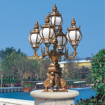 宇泉庭院燈廠家批發 景區金色雕塑景觀燈 各種庭院中華燈定制