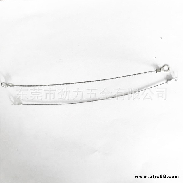 直銷1.0mm1.5mm包膠鋼絲繩壓銅端子加工端子連接件可定制批發