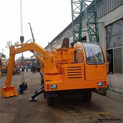 亞匯 廠家定制園林綠化四輪隨車挖 隨車挖掘裝載機 建筑工地四驅(qū)隨車挖