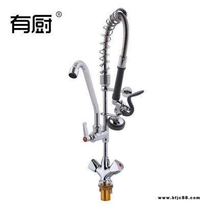 上海有廚高壓花灑龍頭商用水龍頭生產廠家 ZBS-5806 廠家供貨訂購手輪式高壓花灑龍頭 坐臺雙溫龍頭