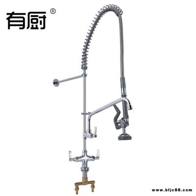 廠家供應經濟高壓花灑水龍頭混水龍頭 廚房單溫大彈簧高壓花灑龍頭 有廚水龍頭貼牌