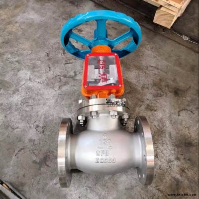 API美標，YJ41W-150LB氧氣專用截止閥，304標準材質，帶禁油罩，法蘭連接，零泄漏