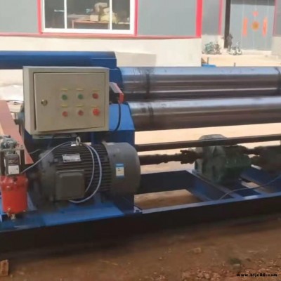 定制12*2500數(shù)控液壓水平下調(diào)式卷板機 電動三輥對稱滾圓機 機械式渦輪蝸桿小型卷圓機