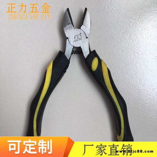 批發(fā)6寸/8寸省力鋼絲鉗 平口多功能老虎鉗子 斜嘴五金工具尖嘴鉗 6寸斜嘴鉗