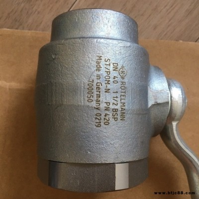 代理德國進口ROTELMANN電磁閥，帶出口測量的二通球閥，鋼或不銹鋼材質，DN40