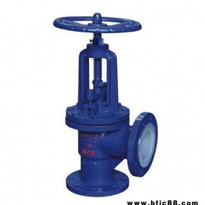 上海良工金盾京蝶閥門J44F46襯氟角式截止閥DN506580100