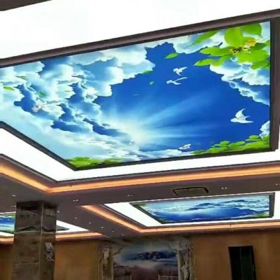 山東軟膜天花 德州白色燈箱膜透光膜銷售 星空圖案吊頂