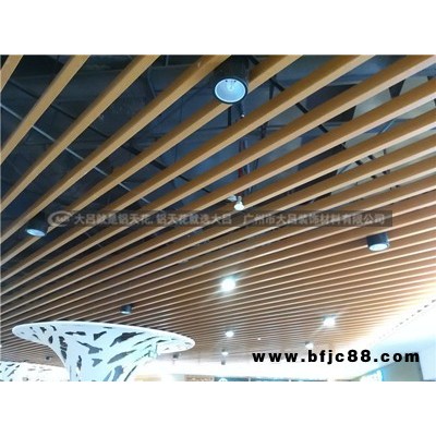 鋁方通吊頂木紋 U型槽天花吊頂 集成吊頂 鋁格柵吊頂 鐵方通吊頂