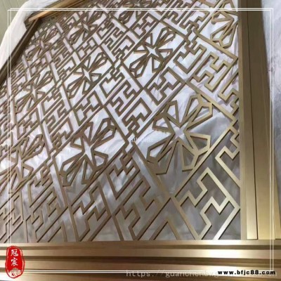 屏風隔斷 酒店大堂大型屏風隔斷廠家直銷 201拉絲玫瑰金屏風隔斷