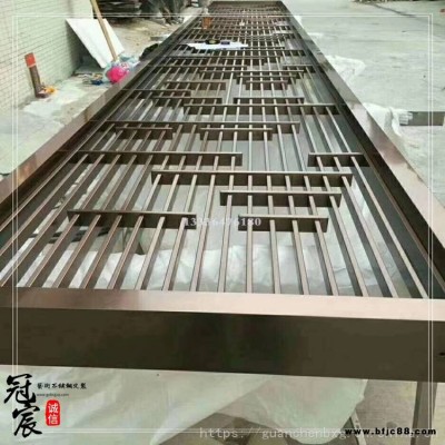 古銅不銹鋼屏風隔斷 酒店屏風隔斷 KTV屏風隔斷定做