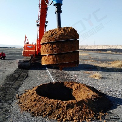 鉆坑用旋挖鉆機 經久耐用 土方螺旋鉆地機 螺旋鉆機 小型旋挖鉆孔機
