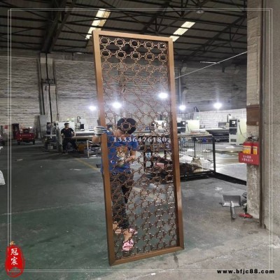 冠宸屏風(fēng)制品定做別墅不銹鋼屏風(fēng)隔斷 客廳屏風(fēng)玄關(guān)隔斷 工廠直銷