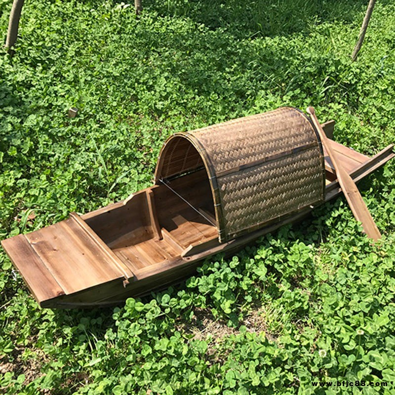 江南木船 定制中國風木船模型木船漁船烏篷船模實木裝飾品中式手工實木