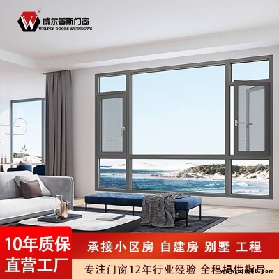 威爾普斯門窗斷橋鋁合金門窗108斷橋鋁門窗窗紗一體平開窗系統門窗落地窗戶