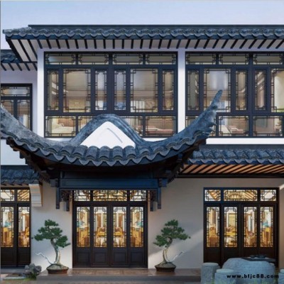 70系列中式復古仿古平開窗中式庭院設計門窗海之韻定制