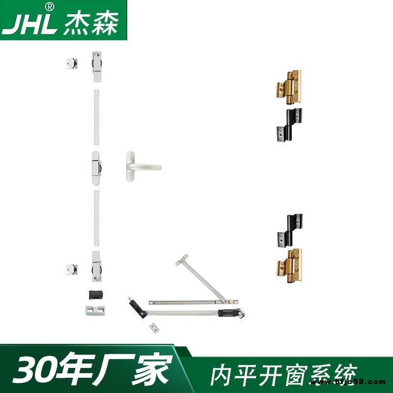 C型槽內平開窗系統(tǒng)NPKC-01  JHL杰森五金歐標內開窗五金 門窗配件 合頁偏心可調