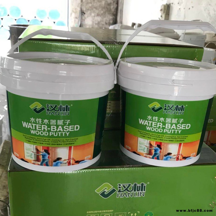 取代豬血灰的家具膩子，漢林水性木器批灰膩子，密度板展柜打底膩子，中纖板家具節(jié)省40%油漆的水性環(huán)保膩子