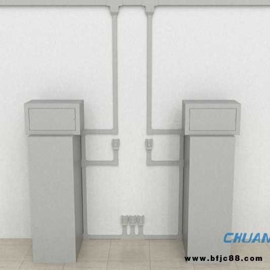 窗口科技加鈔間線路管理器（組成：雙層密碼鎖壁插罩、雙層線槽、雙層儲線盒、護線管）設備間離行ATM剛性防護