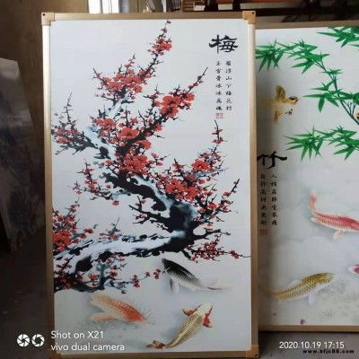 廠家生產(chǎn) 遠(yuǎn)紅外取暖器家用 無邊框碳纖維電暖畫 碳晶壁掛墻暖畫    銳陽