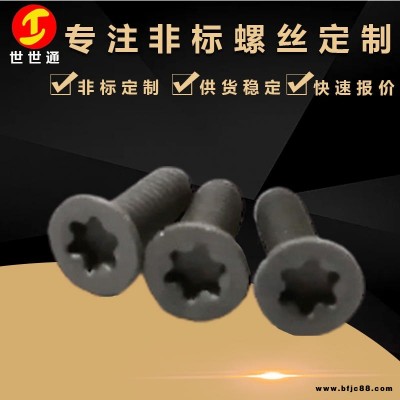 蘇州特殊螺絲廠家 鈦微弧氧化沉頭機(jī)絲內(nèi)梅花螺絲 世世通定制