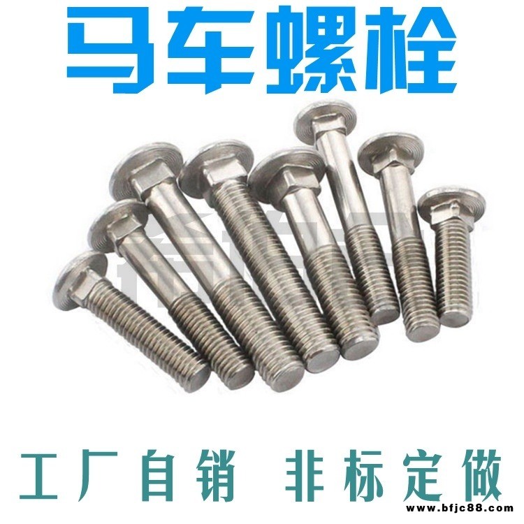 304不銹鋼馬車(chē)螺栓 非標(biāo)特殊異型馬車(chē)螺栓 美制半圓頭方頸螺栓