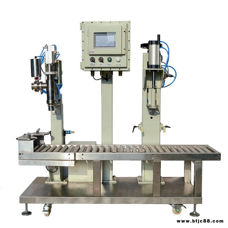 供應(yīng) 油漆灌裝機(jī) 稀釋劑灌裝機(jī) 定量灌裝機(jī) 10-60kg半自動(dòng)防爆灌裝機(jī) 可充保護(hù)氣體 支持定制 卡爾化工