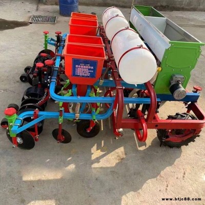 新款膜上點播機 鴨嘴式毛豆膜上點播機視頻 玉米覆膜播種機