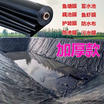 防滲膜魚塘膜特厚土工膜抗老化魚池養(yǎng)殖pe薄膜垃圾填埋廠黑色地膜防水土工膜加膜土工布潤澤廠家