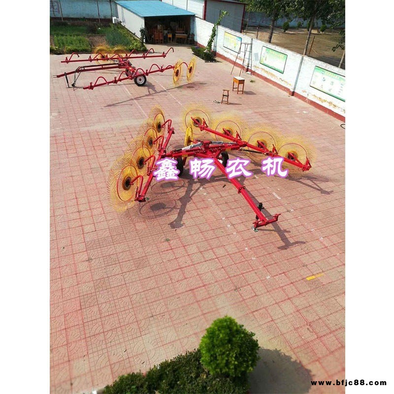 鑫暢農(nóng)機(jī) 指盤(pán)摟地膜機(jī)器 廢膜撿拾機(jī) 摟地膜機(jī)器 加強(qiáng)型8圓盤(pán)殘膜撿拾機(jī) 多盤(pán)摟地膜機(jī)器