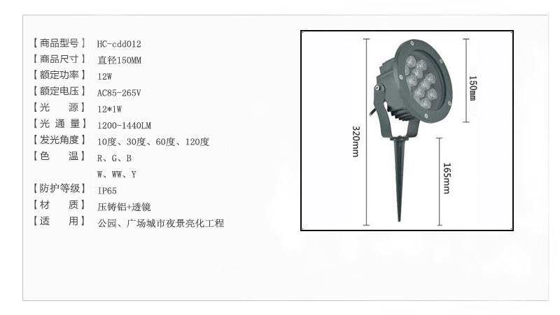 產品參數 12W副本