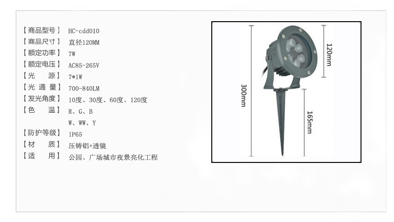 產品參數  7W副本