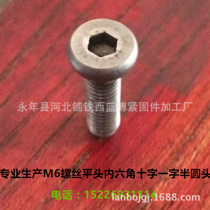 專業(yè)生產(chǎn)m5m6m8平頭 半圓頭 盤(pán)頭 內(nèi)六角家具絲 十字一字螺栓示例圖2
