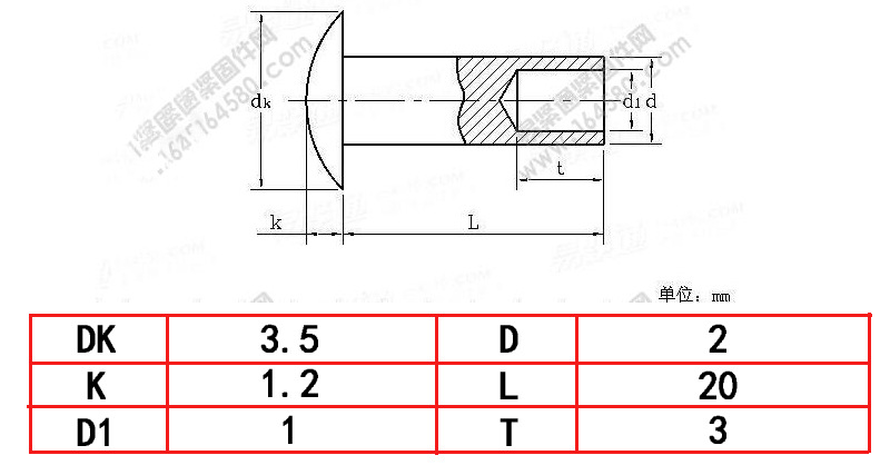 現貨清倉 圓頭半空心鉚釘 3.5*2*20黃銅鉚釘 電子連接件鉚釘示例圖1