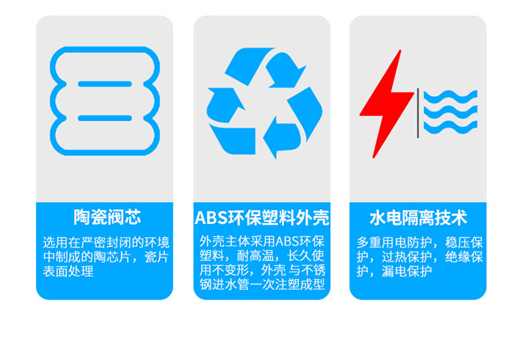 數顯大屏即熱式電熱水龍頭快速方便冷熱雙用單手柄操作廚房批發示例圖7
