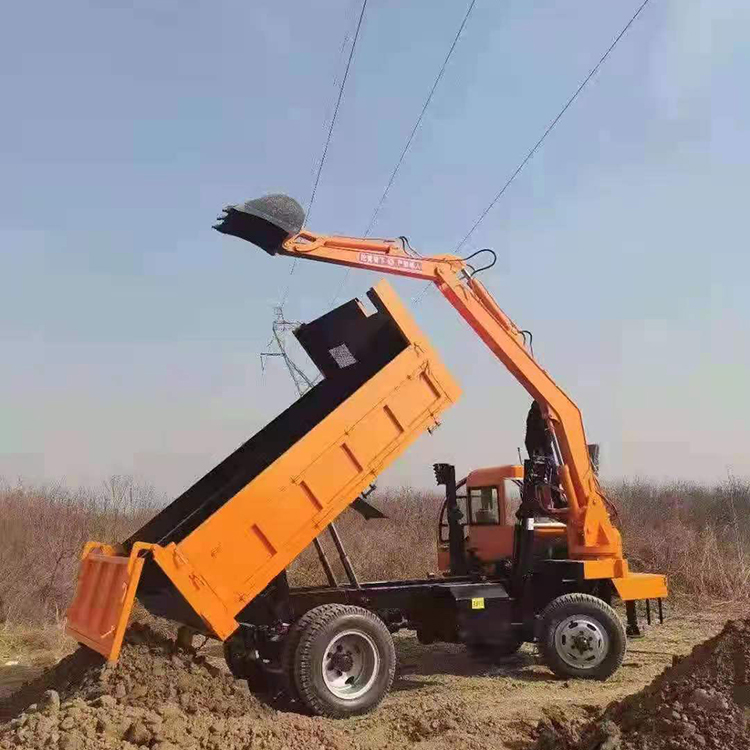 輪式六驅隨車挖 輪式小型隨車挖 翔云 農用隨車挖 定金發貨