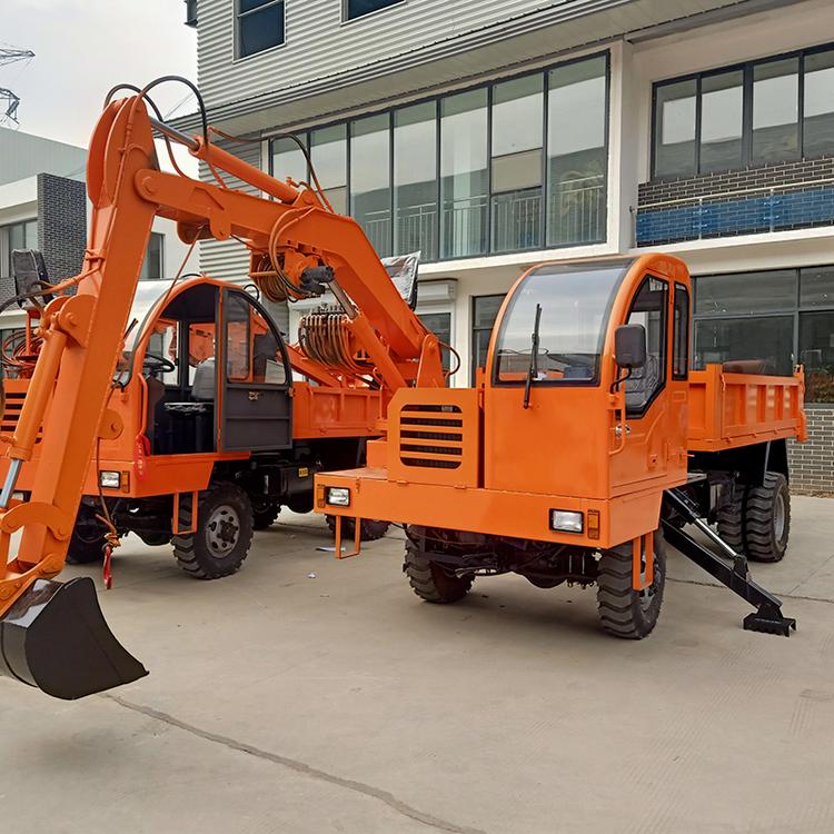 建筑工地輪式隨車挖 輪式小型隨車挖 翔云 四不像隨車挖 四驅(qū)自卸