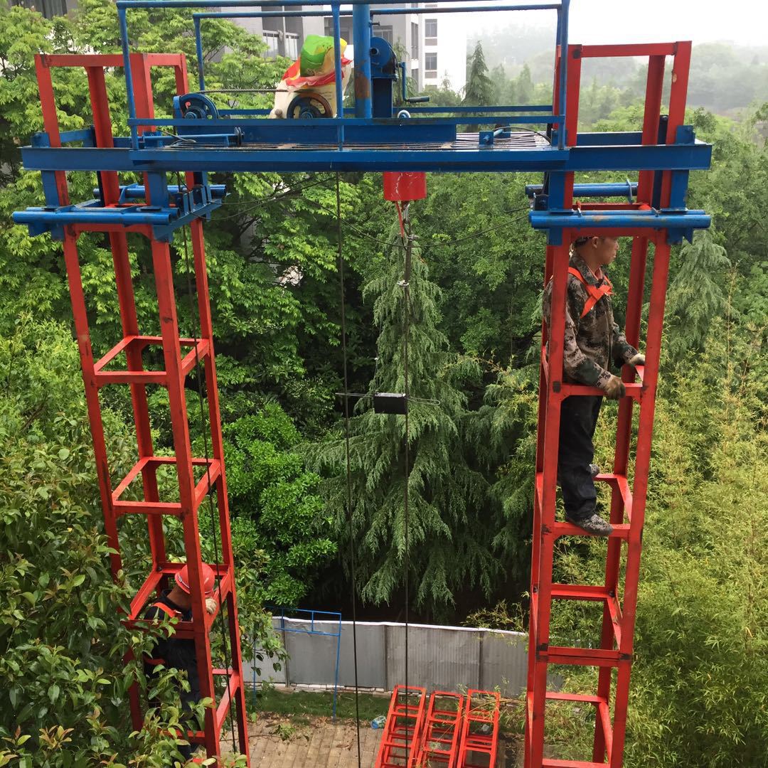 SSE160型單雙籃施工龍門架 施工升降機1.6噸單籠升降機 國標示例圖8