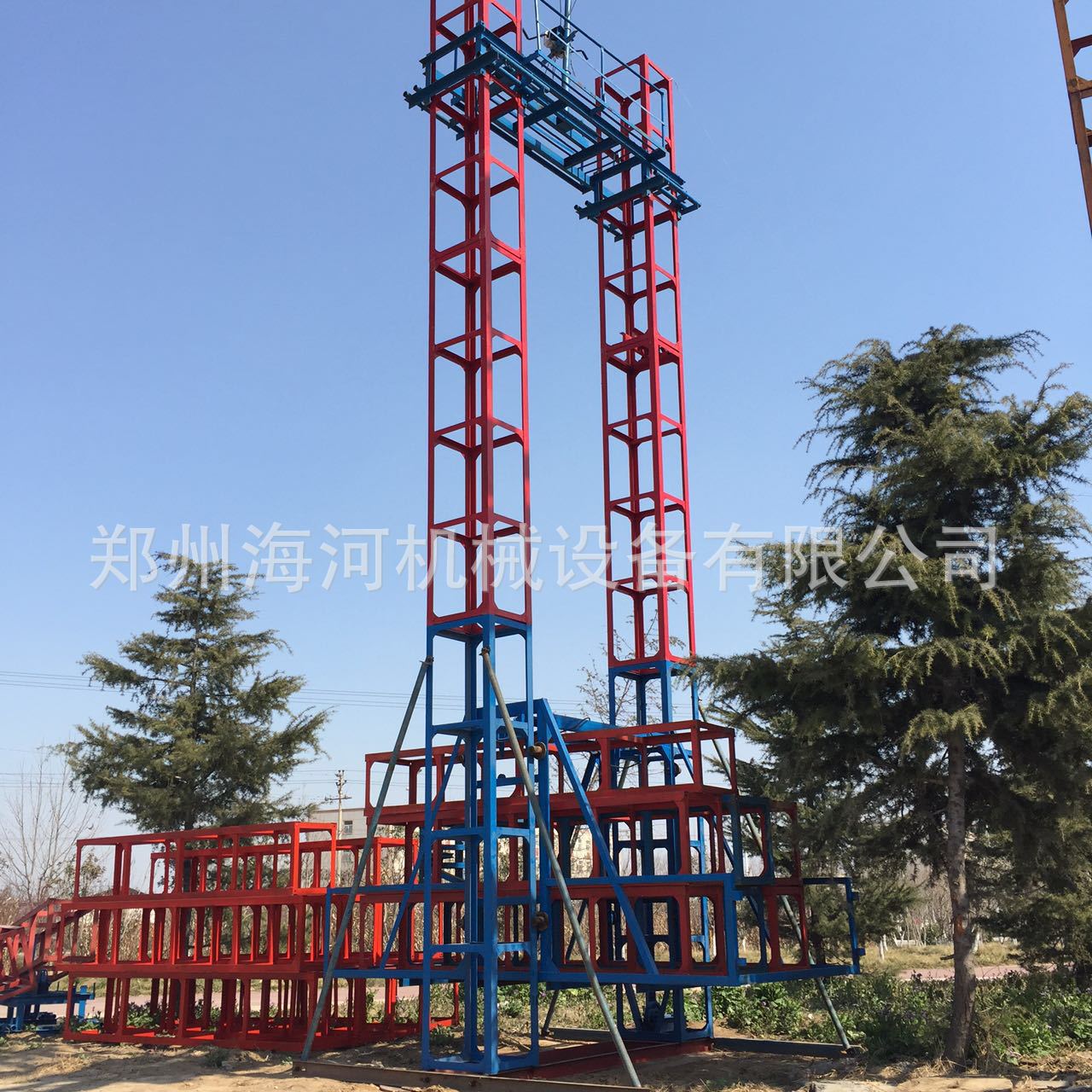 鄭州SSE160施工升降機(jī) 貴陽工地專用龍門架 雙柱單籠提貨機(jī)示例圖8
