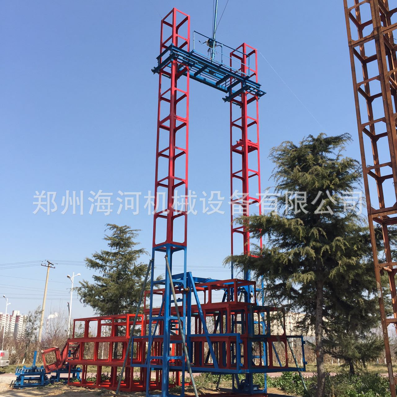 供應龍門架施工升降機 工地蓋樓專用提升機 雙柱單吊籃 載貨機示例圖17