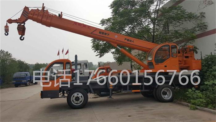 龍昕自制10噸汽車(chē)起重機(jī)   小型起重機(jī)   油電兩用   輕巧靈活    多功能性示例圖1