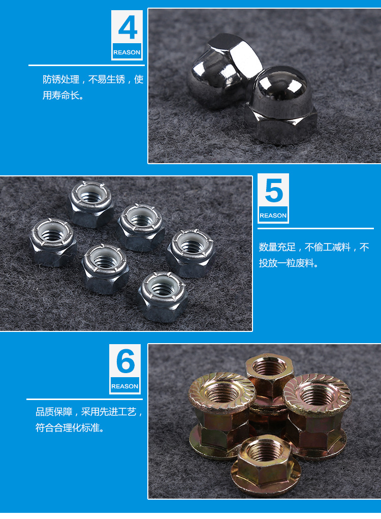 廠家直銷M3-M24六角扎槽螺母 優質機械配件連接件螺母示例圖12