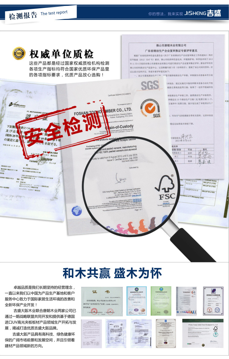 廠家直銷櫥柜模壓門板 整體櫥柜PVC吸塑衣柜門板 吉盛柜門示例圖5