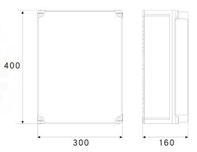 合頁式 防水接線盒 塑料防水盒電源箱 400*300*180示例圖9