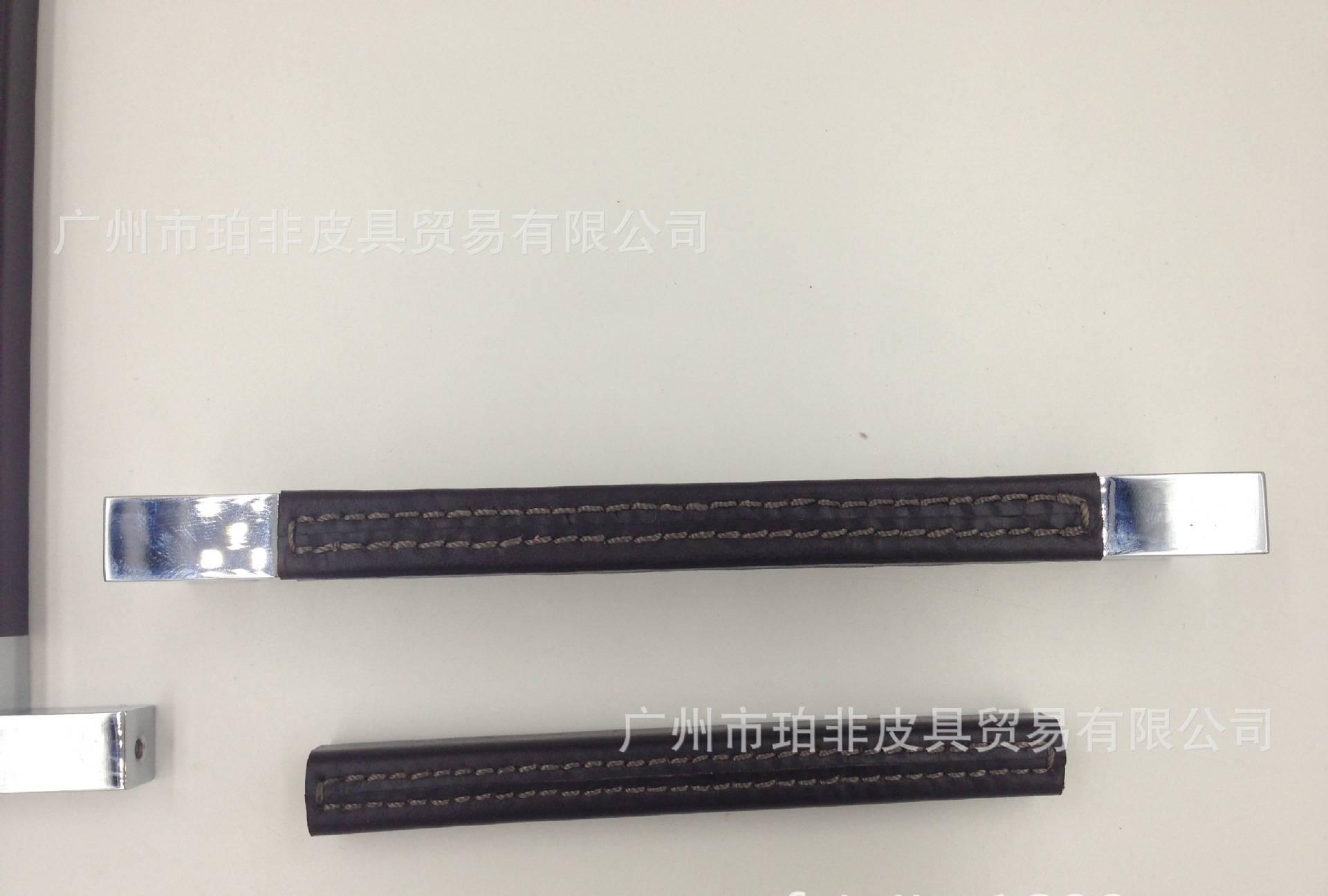 獨家裝工程櫥柜真皮金屬手把 手縫手把廠家定制 抽屜 門窗皮拉手示例圖8