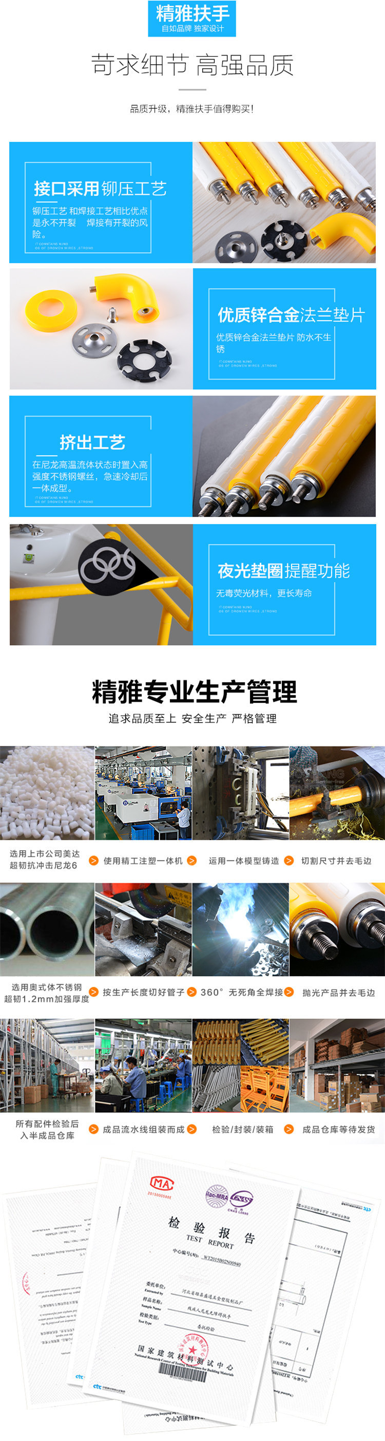 精雅老人小便扶手  廁所不銹鋼防水不生銹把手  養老院改造拉手示例圖3