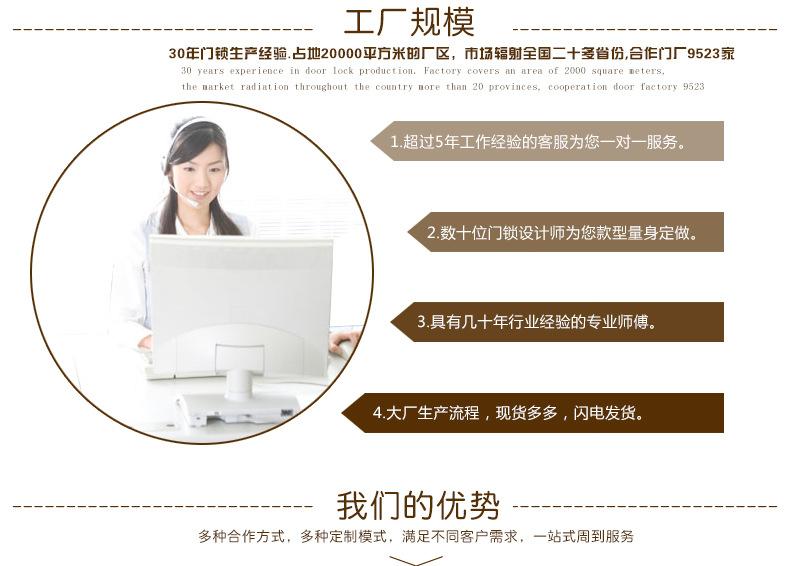 富宇五金歐標別墅大門鎖 鋅合金大拉手鎖具 防火防盜機械門鎖批發示例圖13