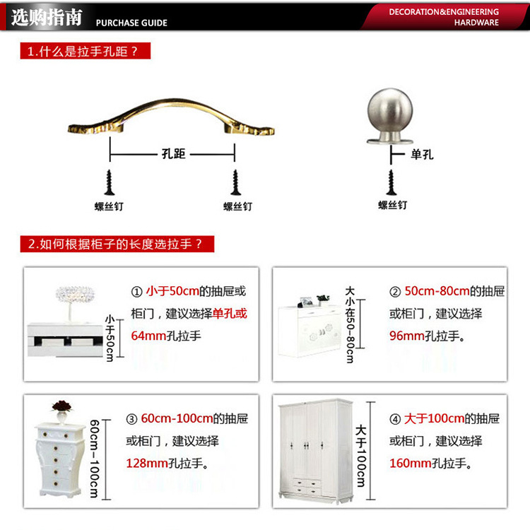 溫州廠家啞光現代簡約空心鋁合金拉手五金家具抽屜櫥柜門把手示例圖7